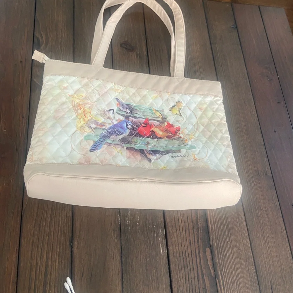 The Bradford Exchange morning grenade quilted tote bag with 2 pouches